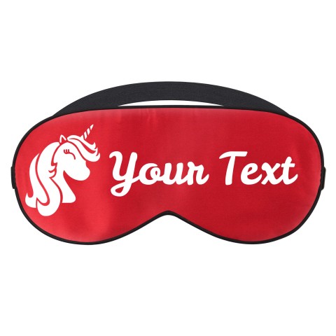 with Unicorn Print - Red (Personalised with Text)