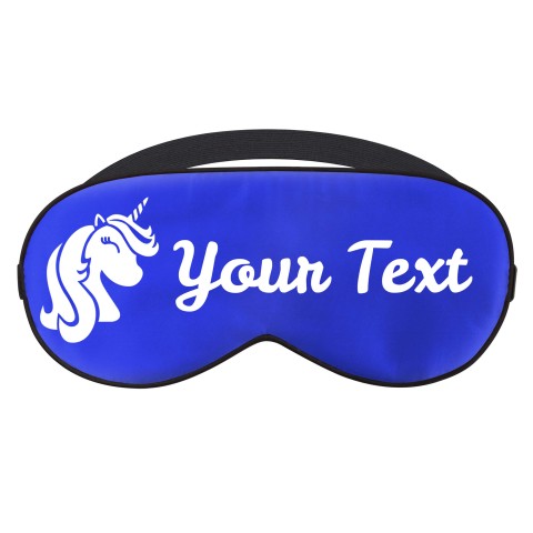 with Unicorn Print - Royal Blue (Personalised with Text)