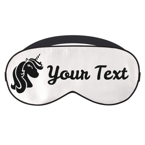 with Unicorn Print - White (Personalised with Text)