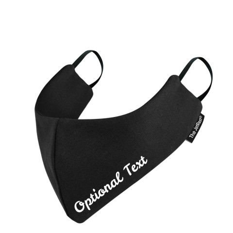 (Regular) Black Cotton Fabric Round the Ear Elastic (2 Layer Cotton Construction)