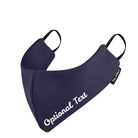 (Regular) - Navy Blue Cotton Fabric Round the Ear Elastic (2 Layer Cotton Construction)