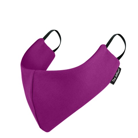 (Regular) - Purple Cotton Fabric Round the Ear Elastic (Personalised with Text) (2 Layer Cotton Construction)