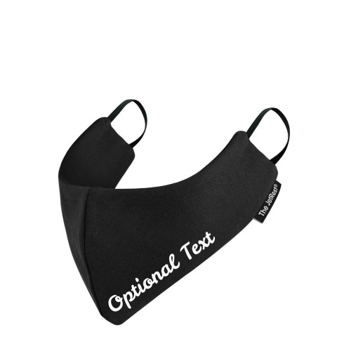 (Small) Black Cotton Fabric Round the Ear Elastic (3 Layer Cotton, Polypropylene, Cotton Construction)