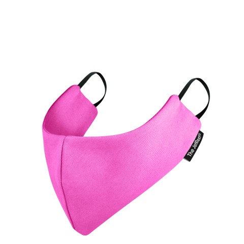 (Regular) - Hot Pink Cotton Fabric Round the Ear Elastic (Personalised with Text) (3 Layer Cotton, Polypropylene, Cotton Construction)