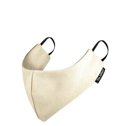 (Small) - Natural Cotton Fabric Round the Ear Elastic (Personalised with Text) (2 Layer Cotton Construction)