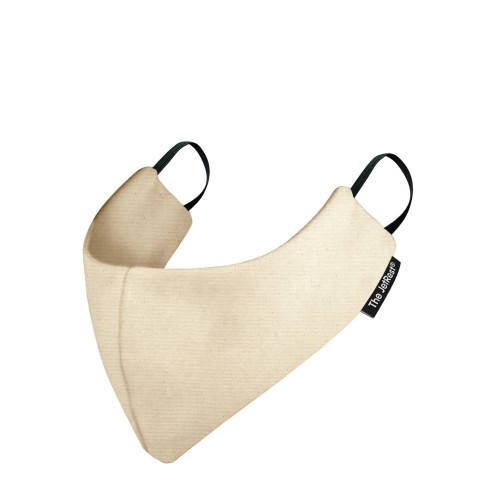 (Small) - Natural Organic Cotton Round the Ear Elastic (Personalised with Text) (3 Layer Cotton, Polypropylene, Cotton Construction)