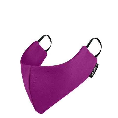 (Small) - Purple Cotton Fabric Round the Ear Elastic (Personalised with Text) (2 Layer Cotton Construction)