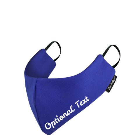 (Small) - Royal Blue Cotton Fabric Round the Ear Elastic (3 Layer Cotton, Polypropylene, Cotton Construction)