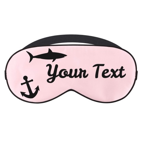 with Sharks and Anchor Print - Baby Pink (Personalised with Text)
