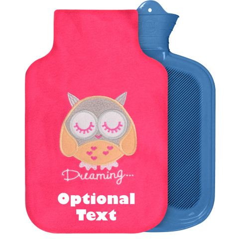 - 2 Litre Sanger Brand - Pink with Owl (Personalised with Text)