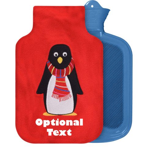 - 2 Litre Sanger Brand - Red with Penguin (Personalised with Text)