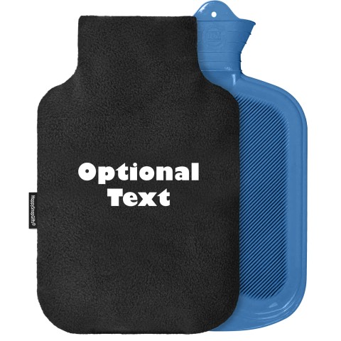 - 2 Litre Sanger Brand - Black Fleece Fabric Removable Cover (Personalised with Text)