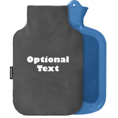 - 2 Litre Sanger Brand - Grey Fleece Fabric Removable Cover (Personalised with Text)