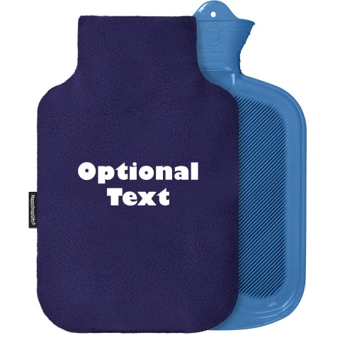 - 2 Litre Sanger Brand - Navy Blue Fleece Fabric Removable Cover (Personalised with Text)
