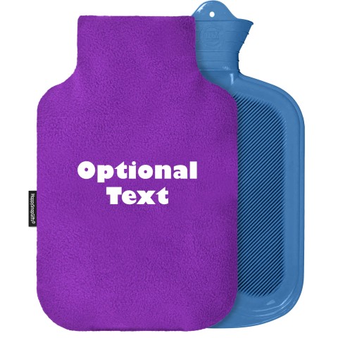 - 2 Litre Sanger Brand - Purple Fleece Fabric Removable Cover (Personalised with Text)