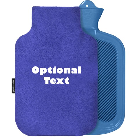 - 2 Litre Sanger Brand - Royal Blue Fleece Fabric Removable Cover (Personalised with Text)