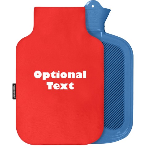 - 2 Litre Sanger Brand - Red Cotton Fabric Removable Cover (Personalised with Text)