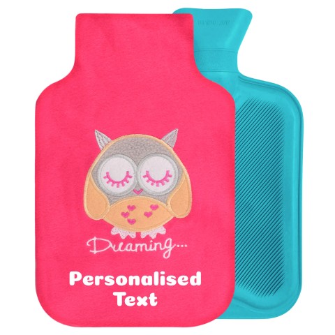 2 Litre (Pink with Owl) (Personalised with Text)