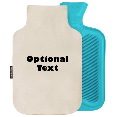 2 Litre - Natural Cotton Fabric Removable Cover (Personalised with Text)