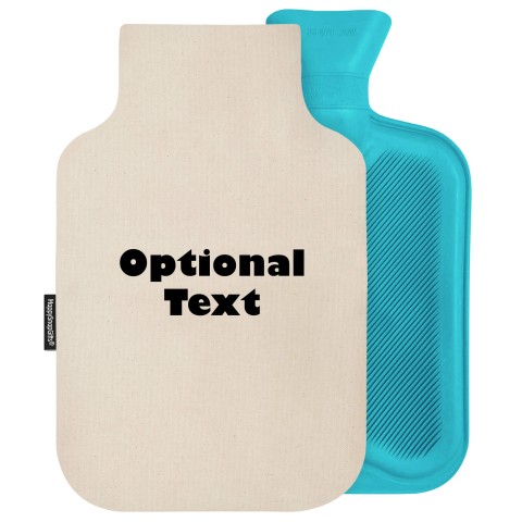 2 Litre - Natural Organic Cotton Removable Cover (Personalised with Text)