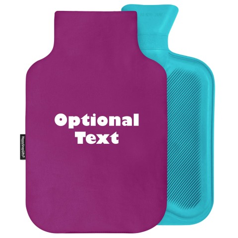2 Litre - Purple Cotton Fabric Removable Cover (Personalised with Text)