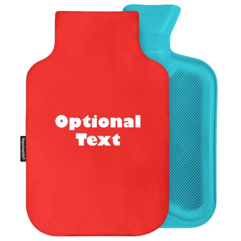2 Litre - Red Cotton Fabric Removable Cover (Personalised with Text)
