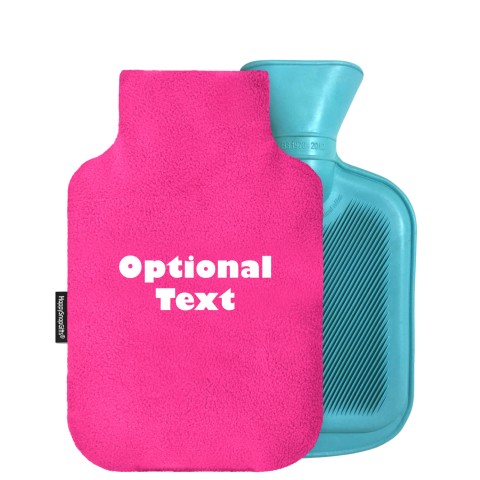 800ml - Fuchsia Pink Fleece Fabric Removable Cover (Personalised with Text)