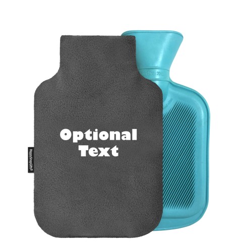 800ml - Grey Fleece Fabric Removable Cover (Personalised with Text)