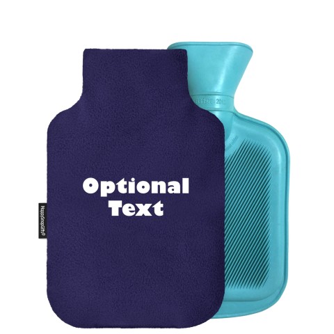 800ml - Navy Blue Fleece Fabric Removable Cover (Personalised with Text)