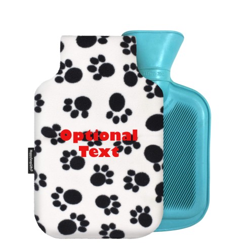 800ml - Paws Fleece Fabric Removable Cover (Personalised with Text)