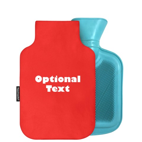 800ml - Red Cotton Fabric Removable Cover (Personalised with Text)