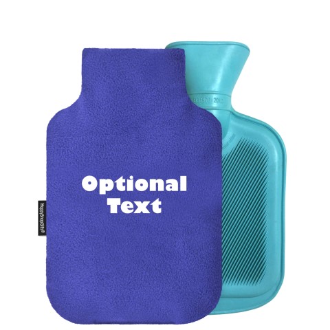 800ml - Royal Blue Fleece Fabric Removable Cover (Personalised with Text)
