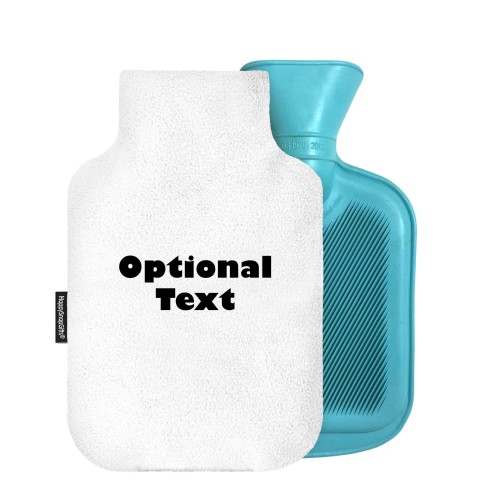 800ml - White Fleece Fabric Removable Cover (Personalised with Text)