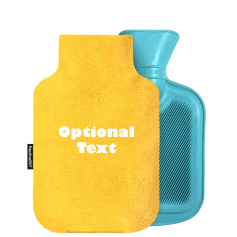 800ml - Yellow Fleece Fabric Removable Cover (Personalised with Text)
