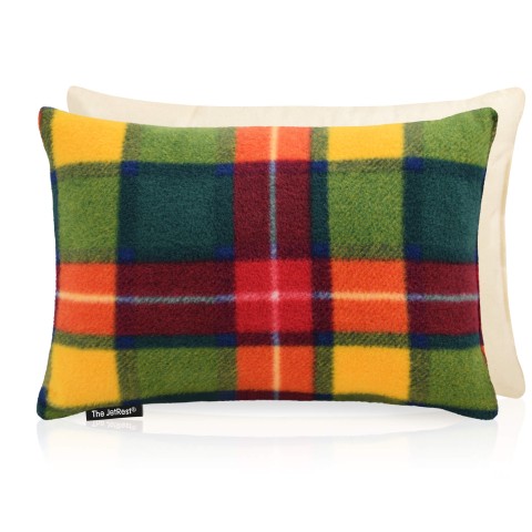 (30cm x 20cm) - Tartan Fleece Fabric Scented (Organic Lavender Buds) Removable Cover (Personalised with Text)