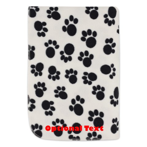 (70cm x 70cm) - Paws Fleece Fabric (Personalised with Text)