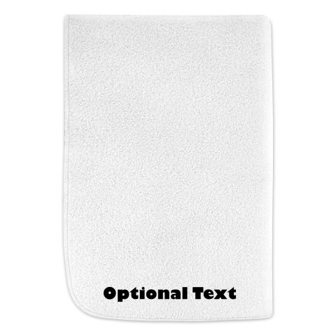 (70cm x 70cm Double Thickness) - White Fleece Fabric (Personalised with Text)