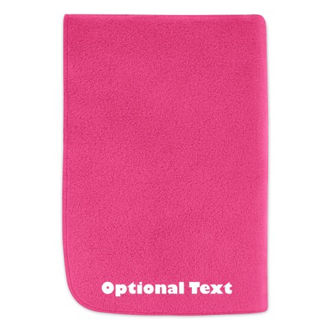 (70cm x 70cm) - Fuchsia Pink Fleece Fabric (Personalised with Text)