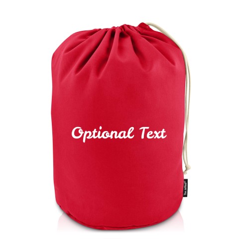 Large (44cm x 28cm base) - Red Cotton Fabric (Personalised with Text)