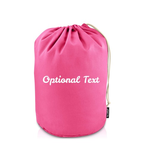Small (32cm x 20cm base) - Hot Pink Cotton Fabric (Personalised with Text)
