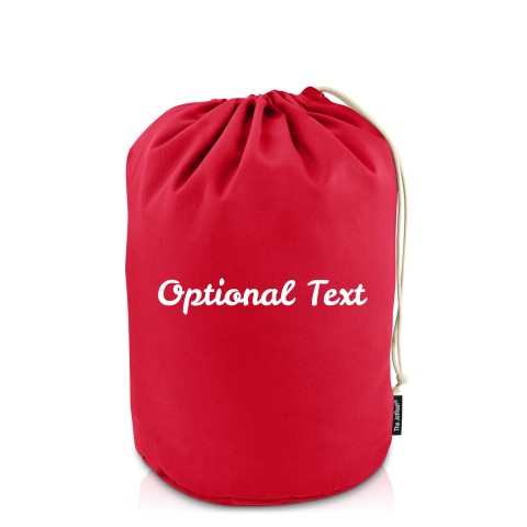 Small (32cm x 20cm base) - Red Cotton Fabric (Personalised with Text)