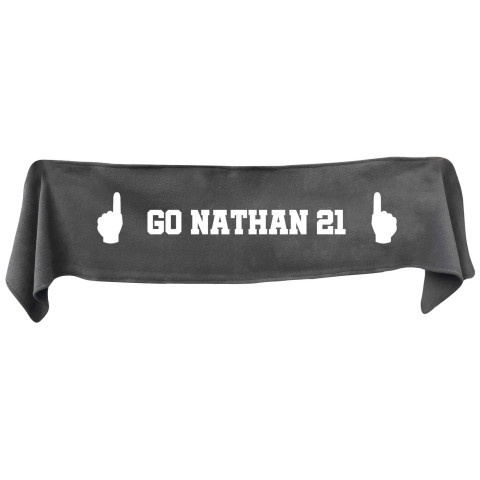 Large (145cm x 25cm) We Are No.1 Theme - Grey Fleece Fabric (Personalised with Text)