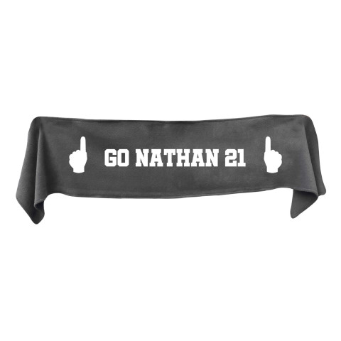Medium (100cm x 20cm) We Are No.1 Theme - Grey Fleece Fabric (Personalised with Text)