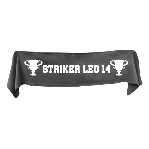 Medium (100cm x 20cm) Champions Theme - Grey Fleece Fabric (Personalised with Text)