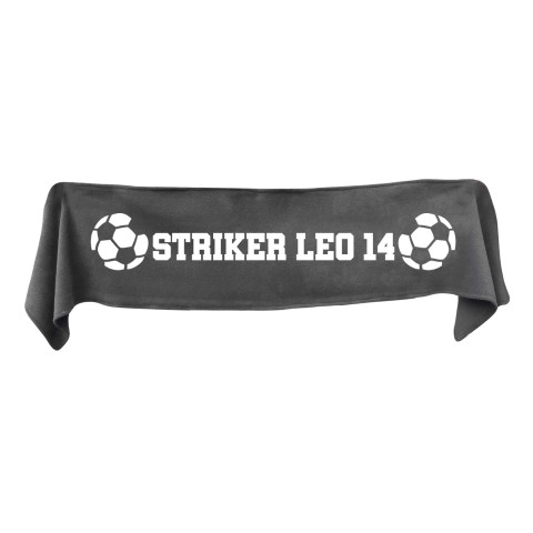 Medium (100cm x 20cm) Football Theme - Grey Fleece Fabric (Personalised with Text)