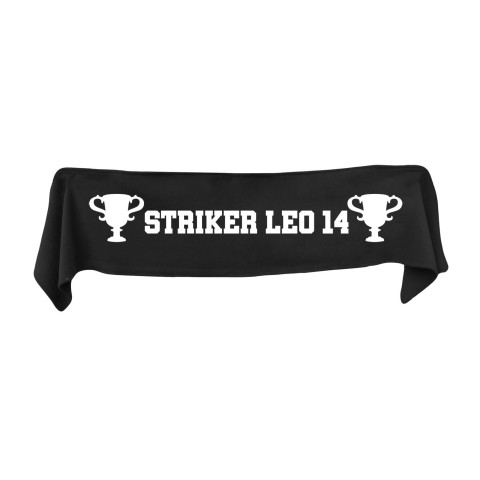 Small (75cm x 15cm) Champions Theme - Black Fleece Fabric (Personalised with Text)
