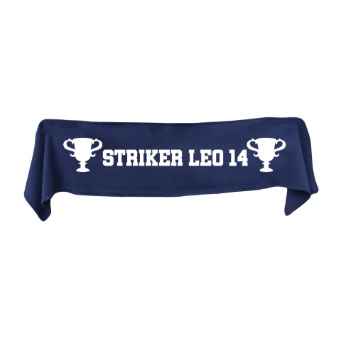 Small (75cm x 15cm) Champions Theme - Navy Blue Fleece Fabric (Personalised with Text)