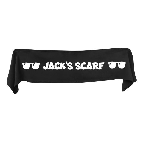 Medium (100cm x 20cm) with Sunglasses Theme - Black Fleece Fabric (Personalised with Text)