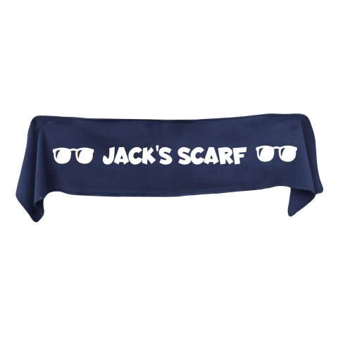 Medium (100cm x 20cm) with Sunglasses Theme - Navy Blue Fleece Fabric (Personalised with Text)