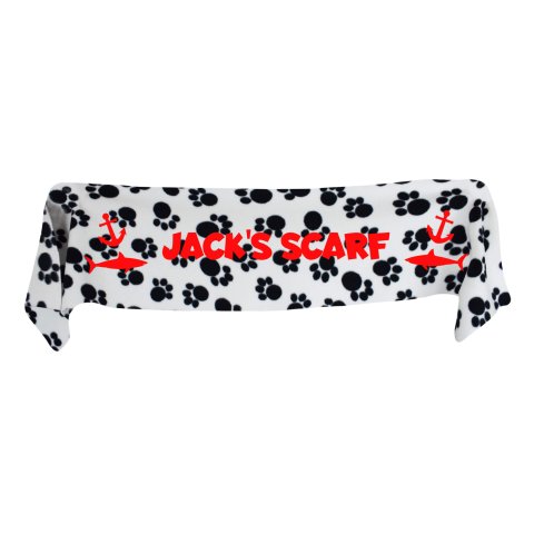 Medium (100cm x 20cm) with Sharks and Anchor Print - Paws Fleece Fabric (Personalised with Text)
